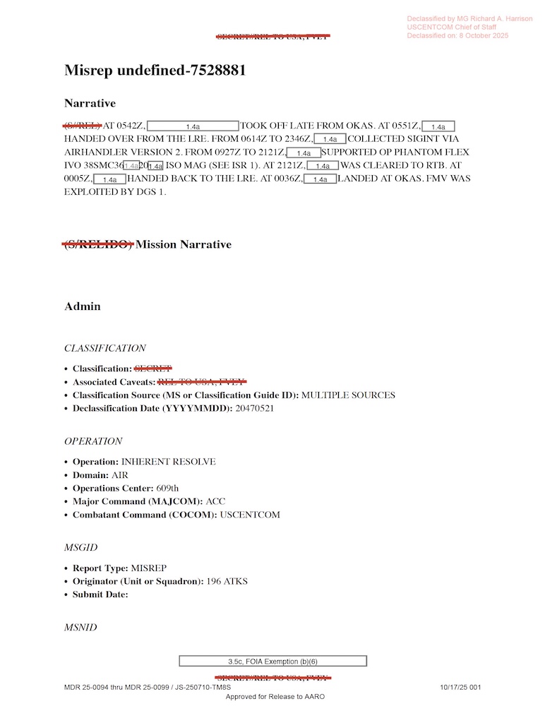 DOW-UAP-D012, Mission Report, Iraq, May 2022