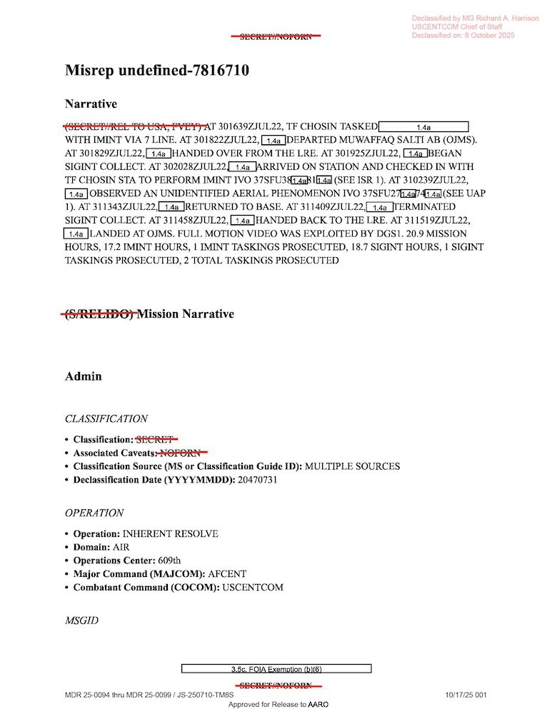 DOW-UAP-D016, Mission Report, Syria, July 2022