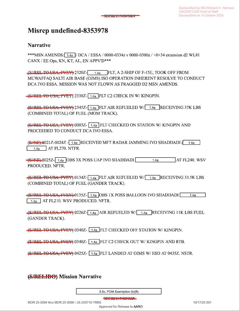 DOW-UAP-D019, Mission Report, Syria, February 21, 2023