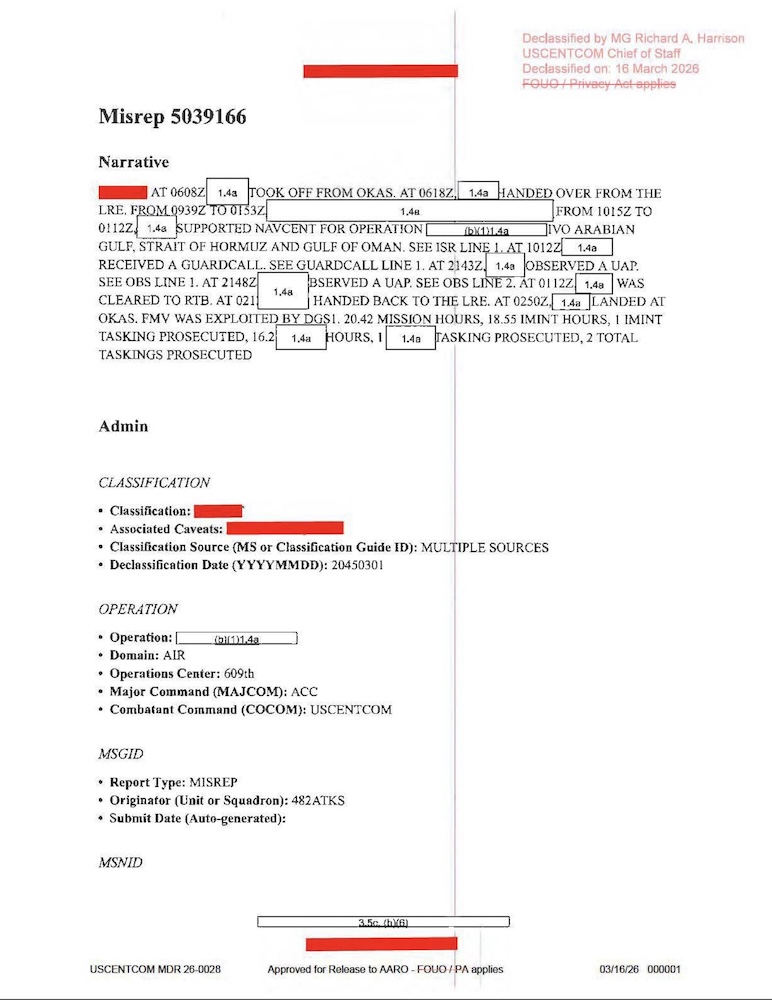 DOW-UAP-D064, Mission Report, Iran, November 2020