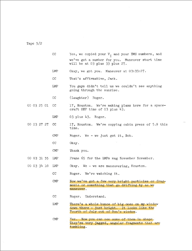 NASA-UAP-D002, Apollo 17 Transcript, 1972